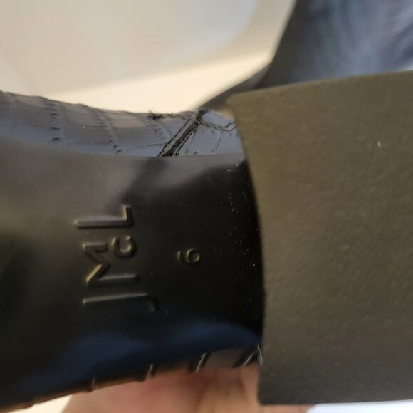 J. McLaughlin Black Croc-Embossed Ankle Boots - Picture 8 of 12